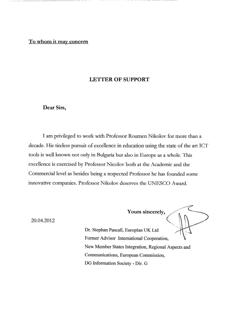 Pascall's Letter